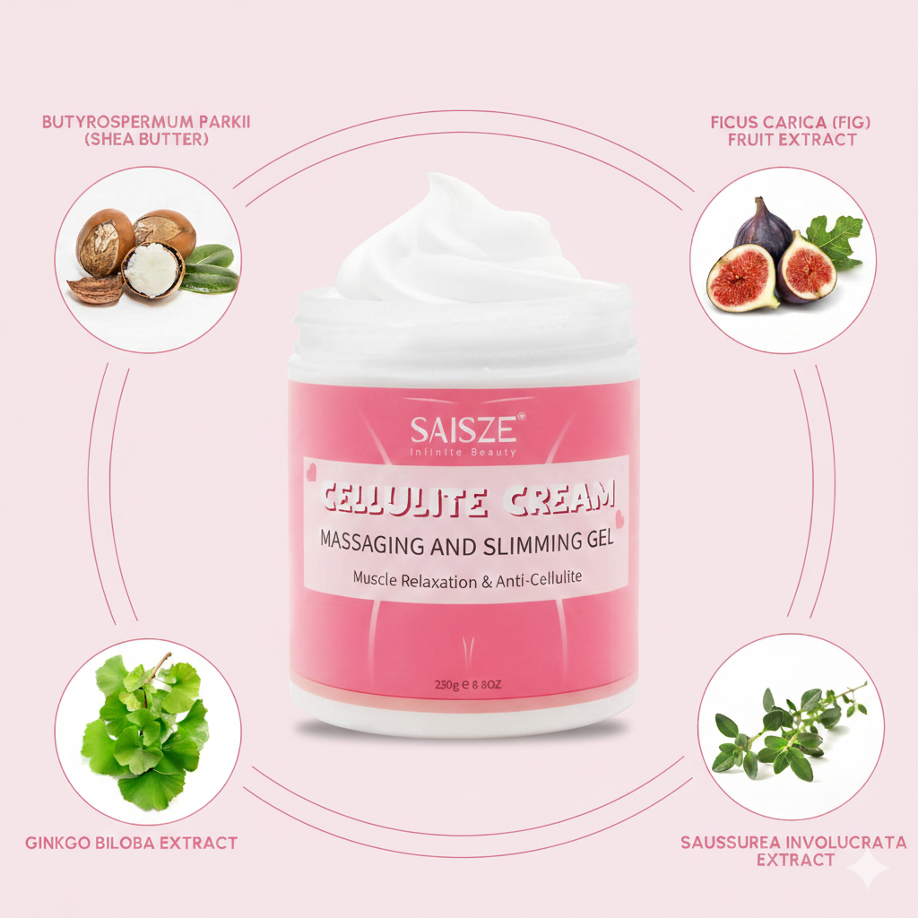 8.8 oz Anti Cellulite Body Slimming Cream with Massager and Remover