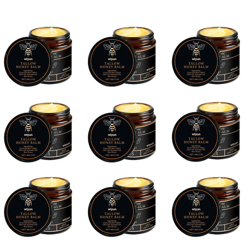 Organic Grass Fed Beef Tallow Balm Raw Honey Moisturizing Soft Improve