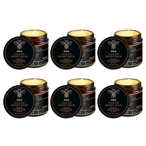 Organic Grass Fed Beef Tallow Balm Raw Honey Moisturizing Soft Improve