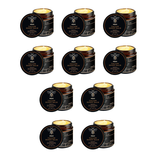 Organic Grass Fed Beef Tallow Balm Raw Honey Moisturizing Soft Improve