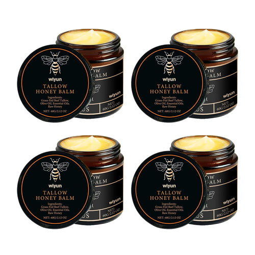 Organic Grass Fed Beef Tallow Balm Raw Honey Moisturizing Soft Improve